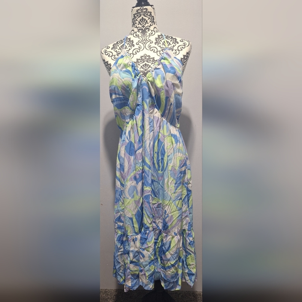 NWOT Gap XL Blue and Green Women's Dress